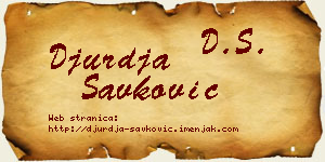 Đurđa Savković vizit kartica